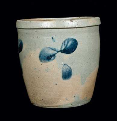 Stoneware Cream Jar with Clover Decoration, Baltimore circa 1880