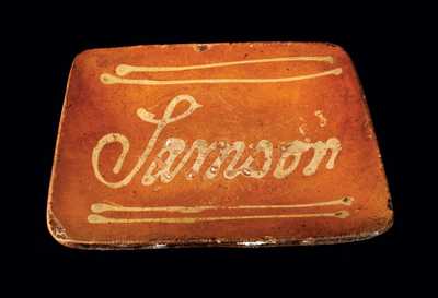 Norwalk, CT Redware Charger with