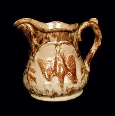 Rockingham Hunt Scene Pitcher, possibly New Jersey