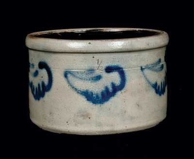 1/2 Gal. Stoneware Butter Crock, New Jersey, circa 1880