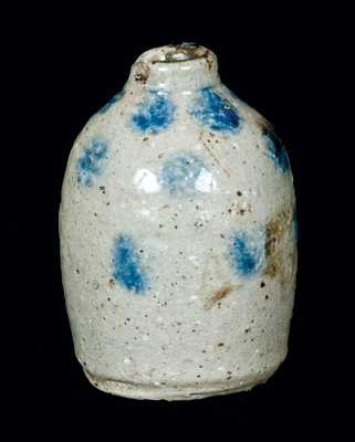 Miniature Spotted Stoneware Jug, Midwestern, late 19th century