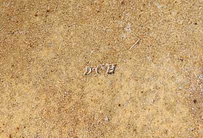 Iron-Oxide Decorated Stoneware Jar with Initials