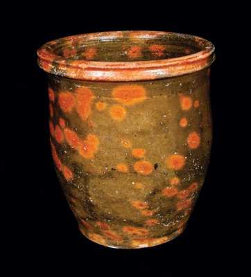 Shenandoah Valley Glazed Redware Jar, attrib. Schweinfurt, New Market, VA
