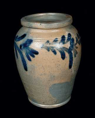1/2 Gal. Ovoid Stoneware Crock, Philadelphia, circa 1850
