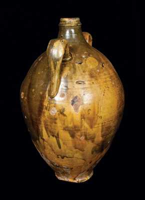 Large Double-Handled Redware Jug