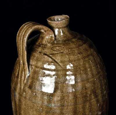 Alkaline Glazed Stoneware Jug, probably Catawba Valley, NC