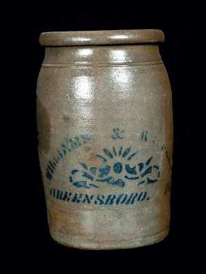 WILLIAMS & REPPERT / GREENSBORO, PA Stoneware Crock