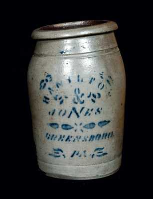 HAMILTON & JONES / GREENSBORO, PA Stoneware Crock
