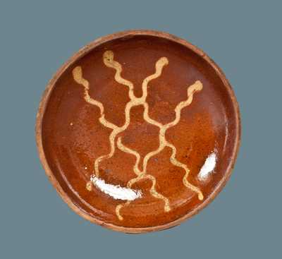 W. SMITH / WOMELSDORF Slip-Decorated Berks County, Pennsylvania Redware Plate