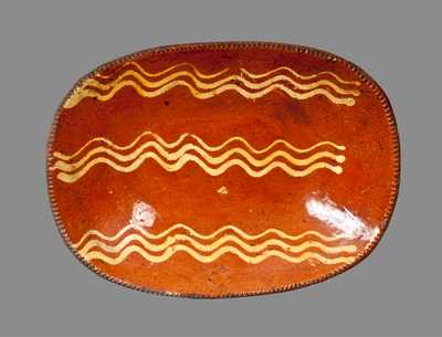 Slip-decorated Redware Loaf Dish