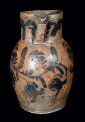 Huntingdon County, Pennsylvania, Stoneware Pitcher w/ Profuse Decoration