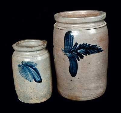 Lot of Two: Stoneware Jars, Mid-Atlantic origin