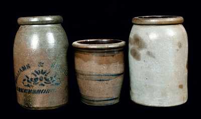 Lot of Three: Western Pennsylvania Stoneware Jars