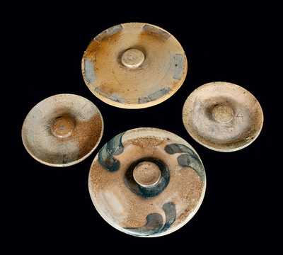 Lot of Four: America Stoneware Lids