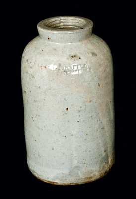 JOHN BELL / WAYNESBORO, Pennsylvania Celadon Glazed Pottery Canning Jar