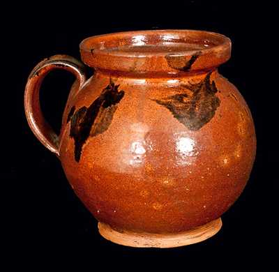 Manganese Decorated New England Redware Porringer