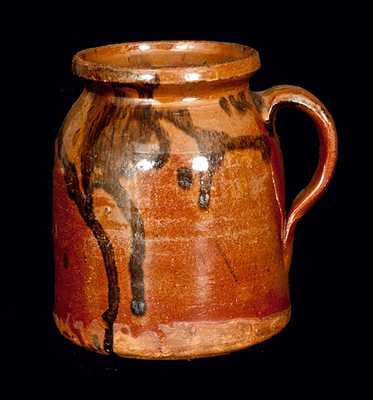 Manganese Decorated Redware Porringer, probably John Corliss, Maine