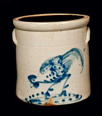 New York State Stoneware Crock with Chicken Pecking Corn