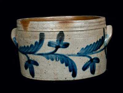 Heavily Decorated Remmey, Philadelphia, PA Stoneware Cake Crock