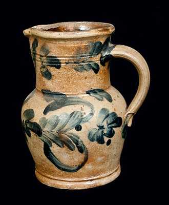 1 Gal. Richard Remmey, Philadelphia Stoneware Pitcher with Elaborate Floral Decoration