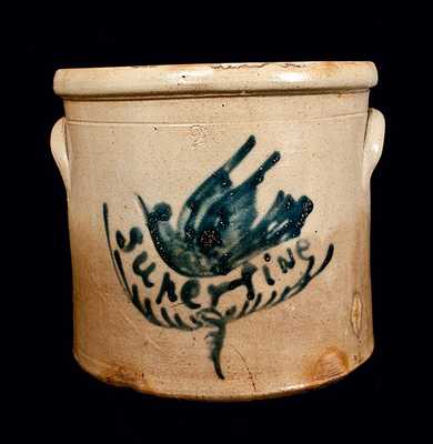 Hartford, CT, Stoneware Crock with Bird and 