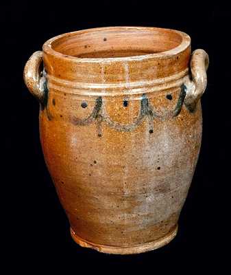 Attrib. Clarkson Crolius, Manhattan, Stoneware Jar with Tassel Design, circa 1820