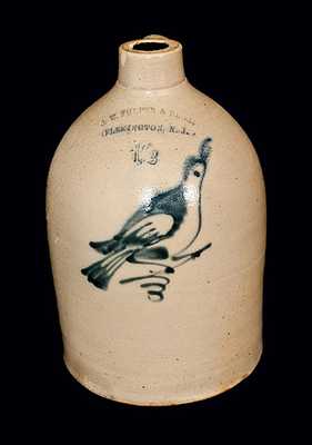 G. W. FULPER & BROS / FLEMINGTON, NJ Stoneware Jug with Bird Decoration