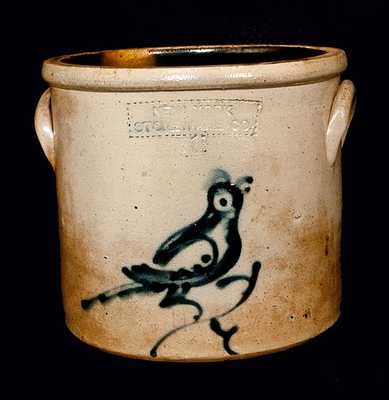 1 1/2 Gal. NEW YORK STONEWARE CO. Stoneware Crock with Bird