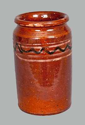 Slip Decorated Redware Jar