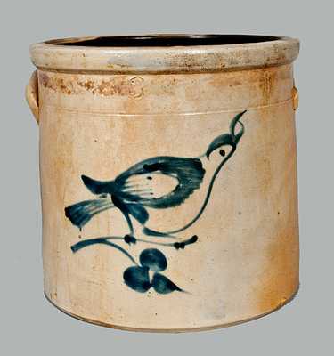 Stoneware Crock with Bird Decoration attrib. Fulper Bros., Flemington, NJ