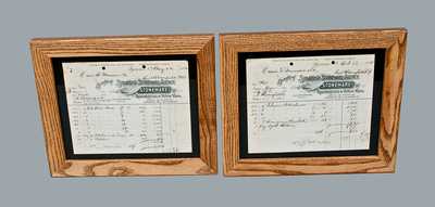 Lot of Two: SYRACUSE STONEWARE AGENCY Framed Billheads