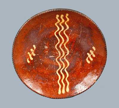 Slip-Decorated Redware Plate