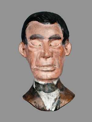 Anna Pottery Abraham Lincoln Death Mask, Dated 1877
