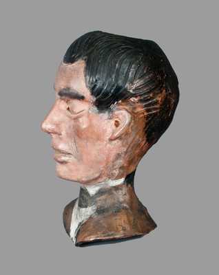 Very Rare Anna Pottery Abraham Lincoln Stoneware Death Mask, 1877