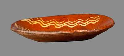 Slip-decorated Redware Loaf Dish