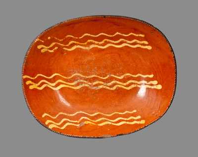 Slip-decorated Redware Loaf Dish