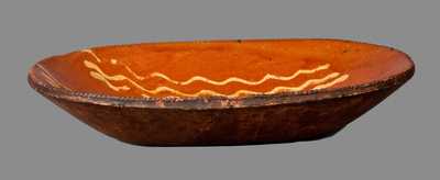 Slip-decorated Redware Loaf Dish