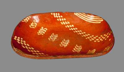 Slip-decorated Redware Loaf Dish