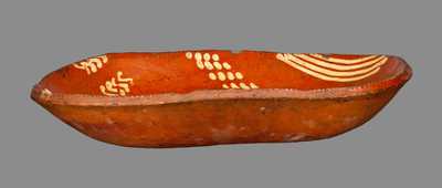 Slip-decorated Redware Loaf Dish