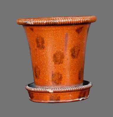 Rare V. RUDOLPH / SHIPPENSBURG, PA Redware Flowerpot