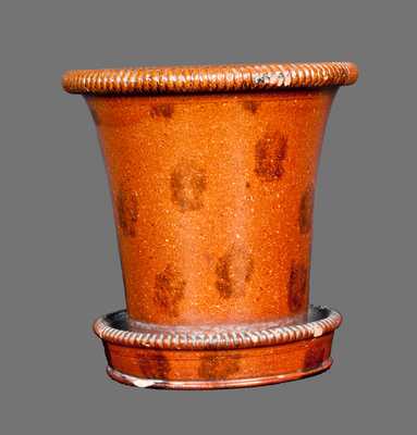 Rare V. RUDOLPH / SHIPPENSBURG, PA Redware Flowerpot