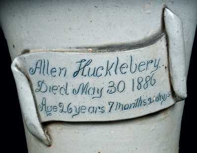 Rare Monumental Stoneware Memorial Urn attrib. Anna Pottery, Anna, IL