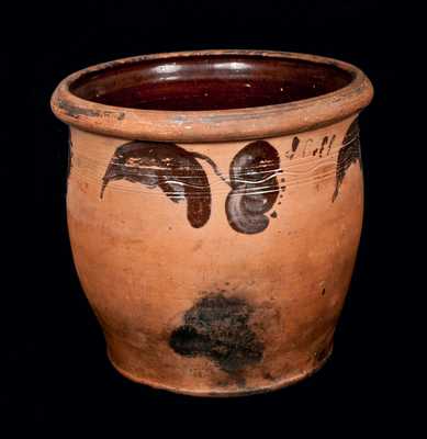 Very Rare Redware Jar Hand-Signed