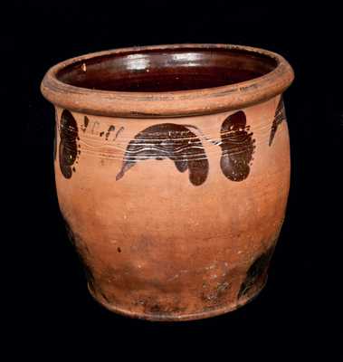 Very Rare Redware Jar Hand-Signed