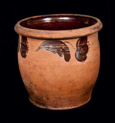 Very Rare Redware Jar Hand-Signed