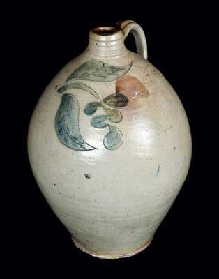 Stoneware Jug with Incised Floral Decoration, New Jersey, circa 1820