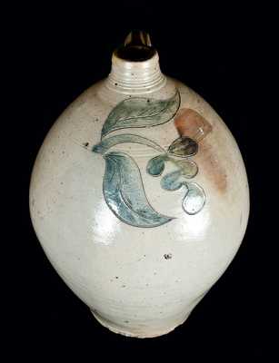 Stoneware Jug with Incised Floral Decoration, New Jersey, circa 1820
