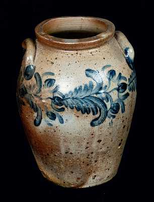 3 Gal. Floral Decorated Baltimore, MD Stoneware Crock, circa 1835