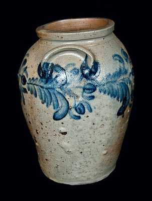 3 Gal. Floral Decorated Baltimore, MD Stoneware Crock, circa 1835