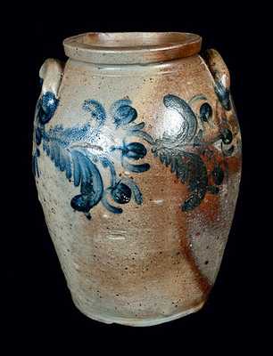 3 Gal. Floral Decorated Baltimore, MD Stoneware Crock, circa 1835